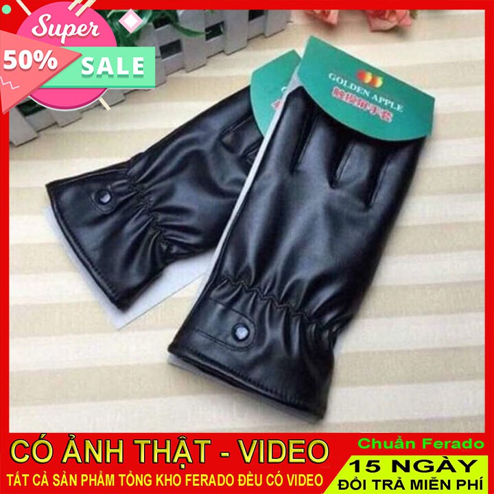Găng tay da cảm ứng chống lạnh mùa đông