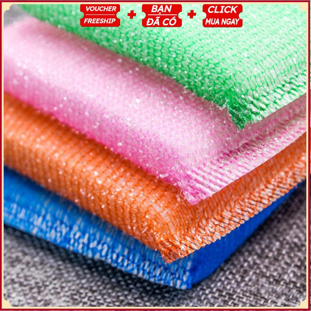 Bộ 4 Miếng Cọ Nồi Xuất EU Kiểu 4 (Nhiều Màu) (Giao Màu Ngẫu Nhiên) CDS1139