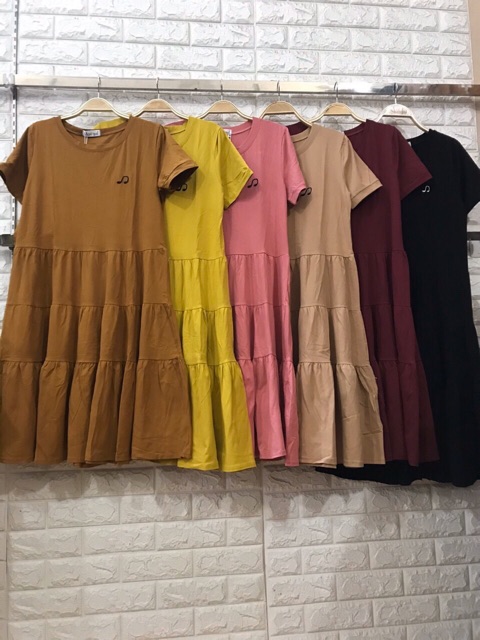 Váy cotton suông nốt nhạc | BigBuy360 - bigbuy360.vn