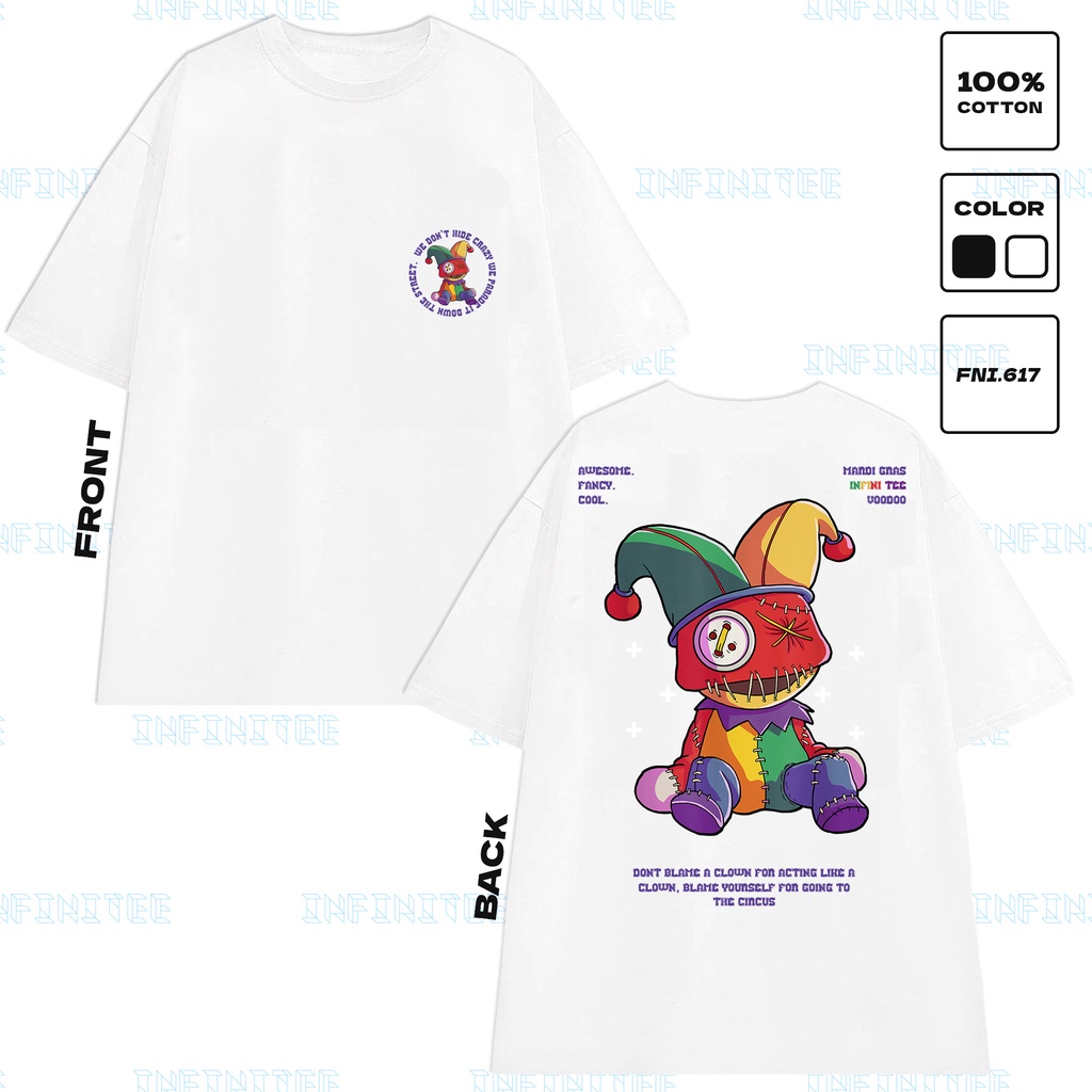 Áo thun INFINITEE Fni0617, Thun 100% Cotton - form rộng Unisex.