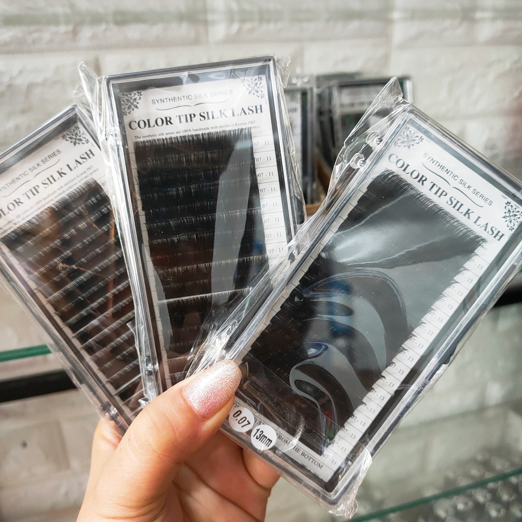 Mi khay Color Tip Silk cong Cc, độ dày 0.07 chất mi mềm dễ bắt keo, dùng để nối volume, classic  - Ann933233 | BigBuy360 - bigbuy360.vn
