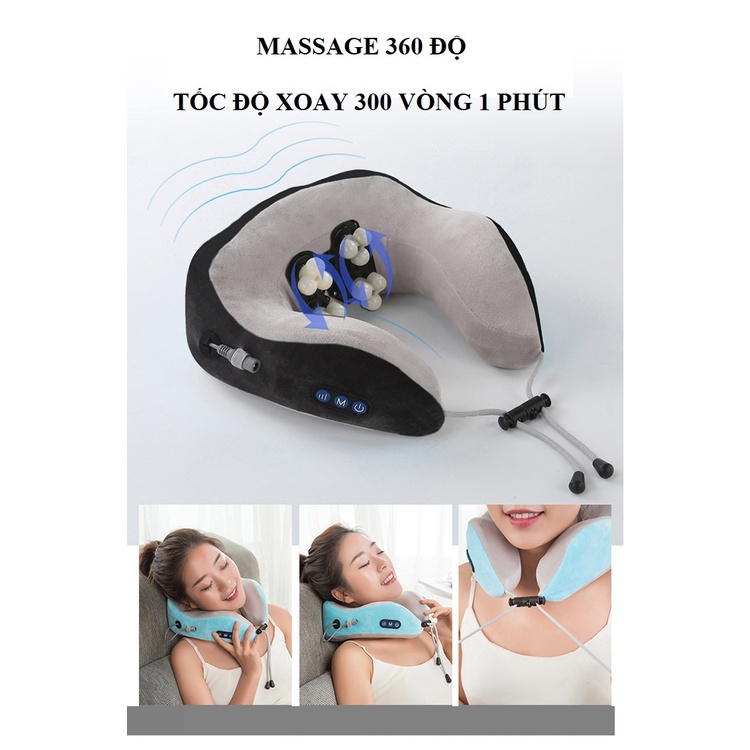 Máy Mát Xa Cổ Vai Gáy Hồng Ngoại J97 Cap Cấp Giúp Thư Giãn Loại Bỏ Các Tình Trạng Đau Đầu, Hoa Mắt, Chóng Mặt