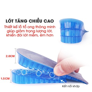 Lót Giầy Tăng Chiều Cao Silicon