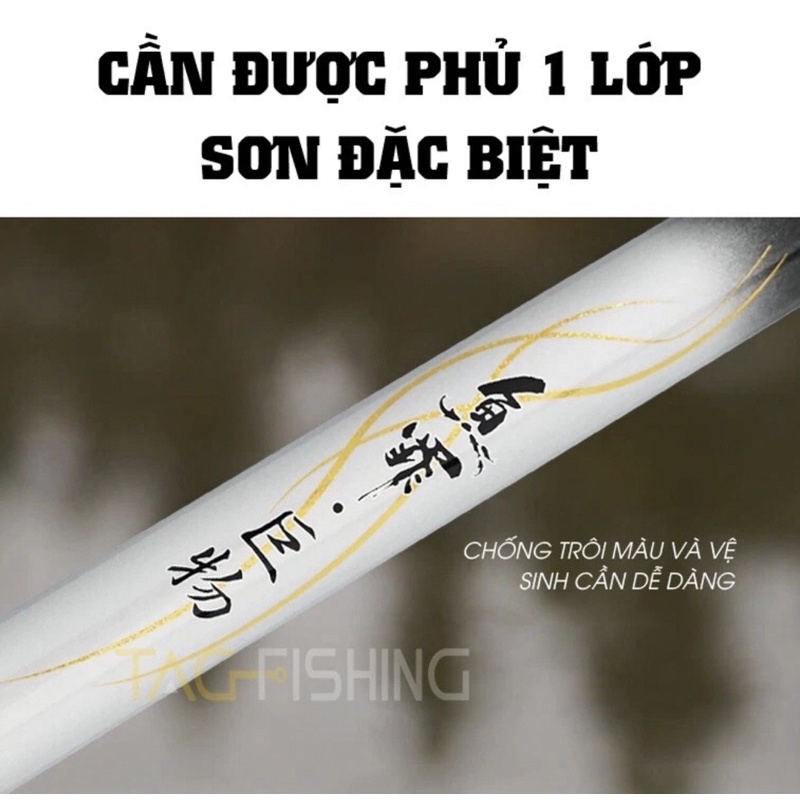 Cân câu tay Đại Hắc Ngư 28i tặng 1 ngọn phụ và hỗ trợ bảo hành 2 lóng trong 1 năm