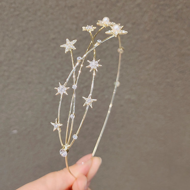 Cài tóc hình ngôi sao đính đá giả phong cách thời trang