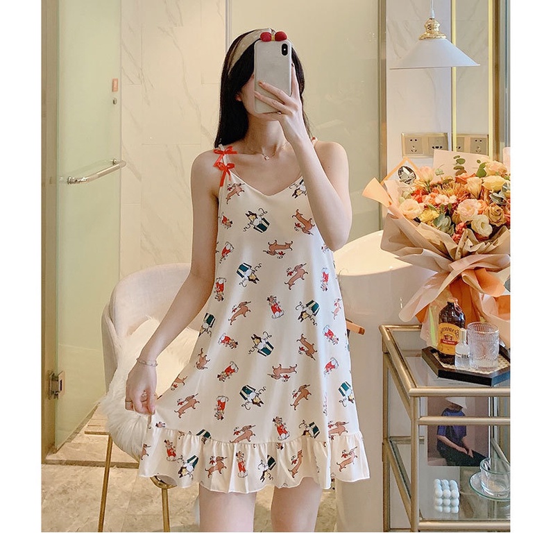 Đồ ngủ Dáng Rộng Có Miếng Bịt Mắt Phong Cách Hàn Quốc Dễ Thương Dành Cho Nữ Sinh