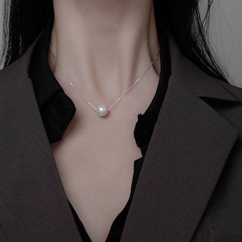 Vòng cổ choker một lớp đính ngọc trai nhân tạo phong cách Hàn Quốc thanh lịch cho nữ