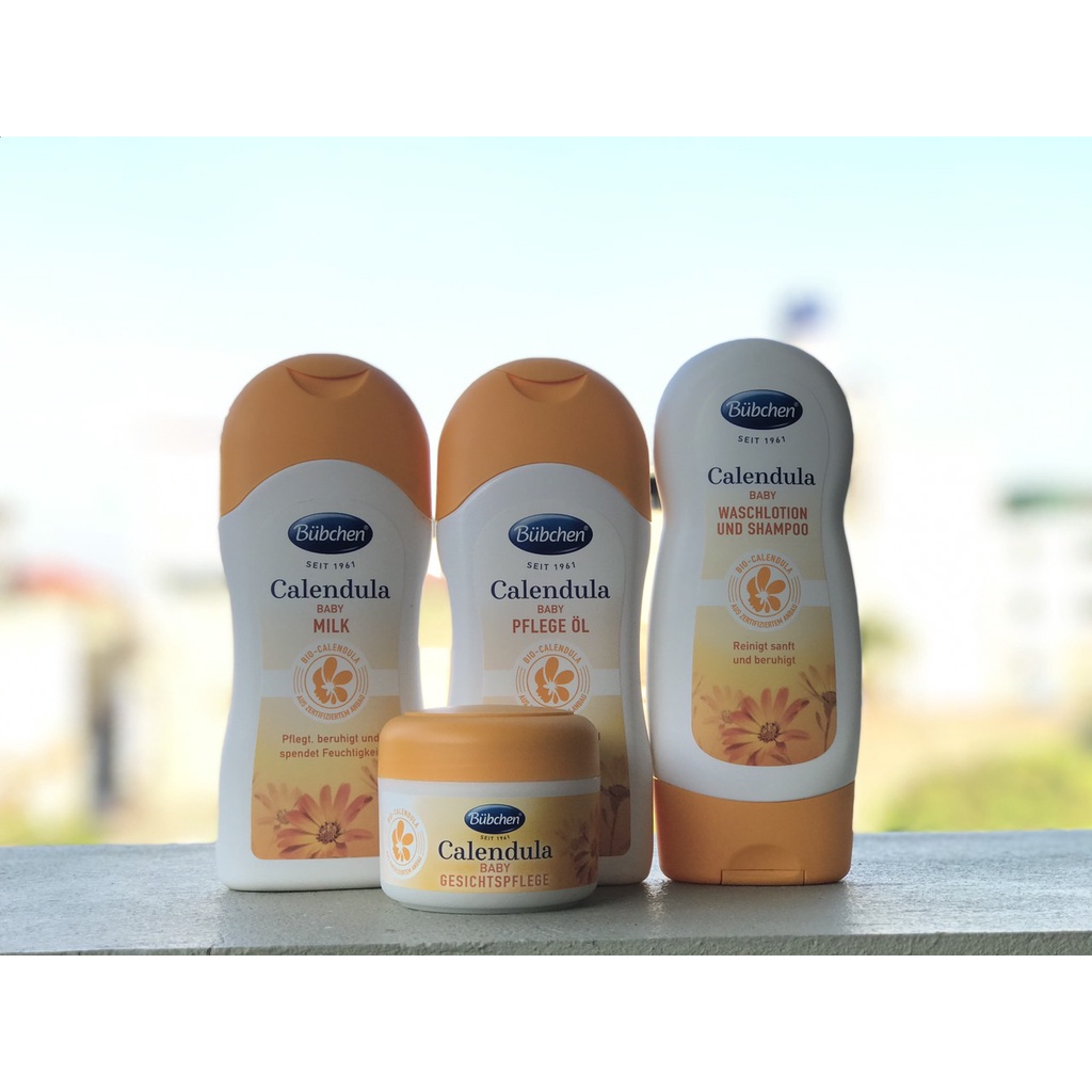 Bộ Sản Phẩm Chăm Sóc Da cho em bé Hữu Cơ Calendula Bubchen Đức