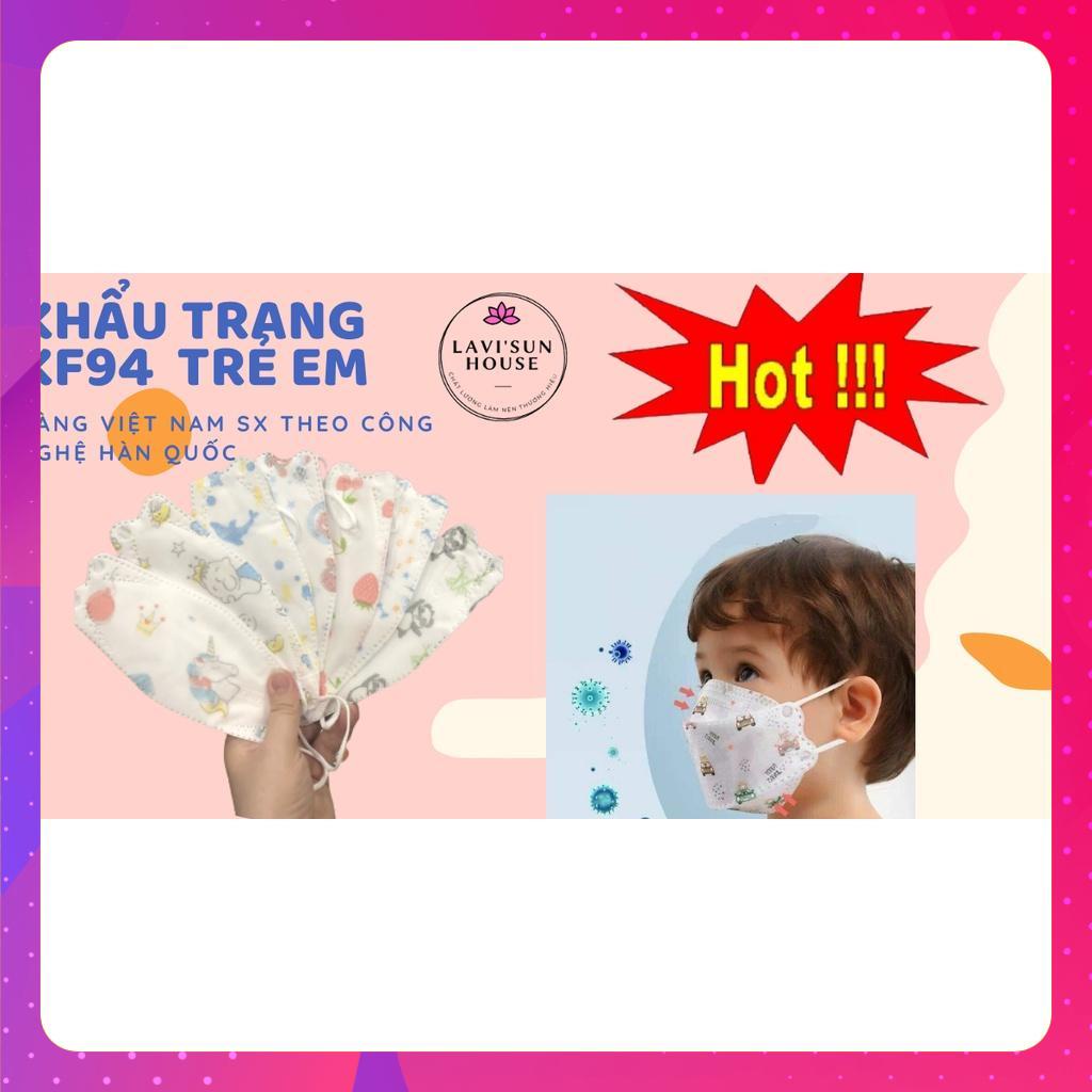 (Quà tặng)1c khẩu trang kf94 kids cho bé từ 1-2tuổi,khẩu trang kf94 cho bé 4 lớp dày dặn lọc sạch bụi pm 3 cho bé 2 -10