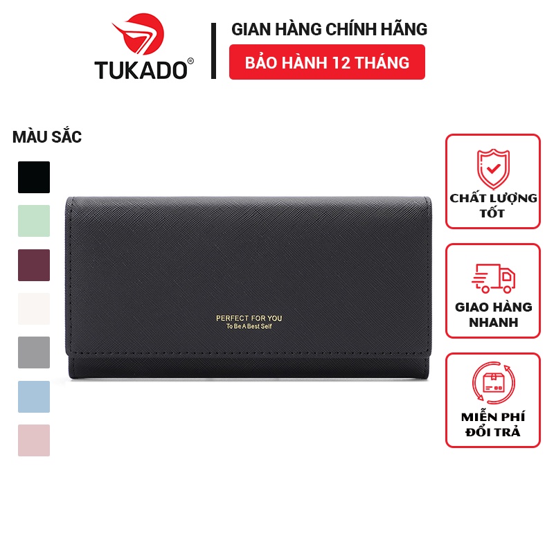 Ví Nữ Dài Cầm Tay Chính Hãng PERFECT FOR YOU Chất Da Xước Cao Cấp Phong Cách Hàn Quốc Siêu Đẹp Siêu Bền PFY31 - Tukado
