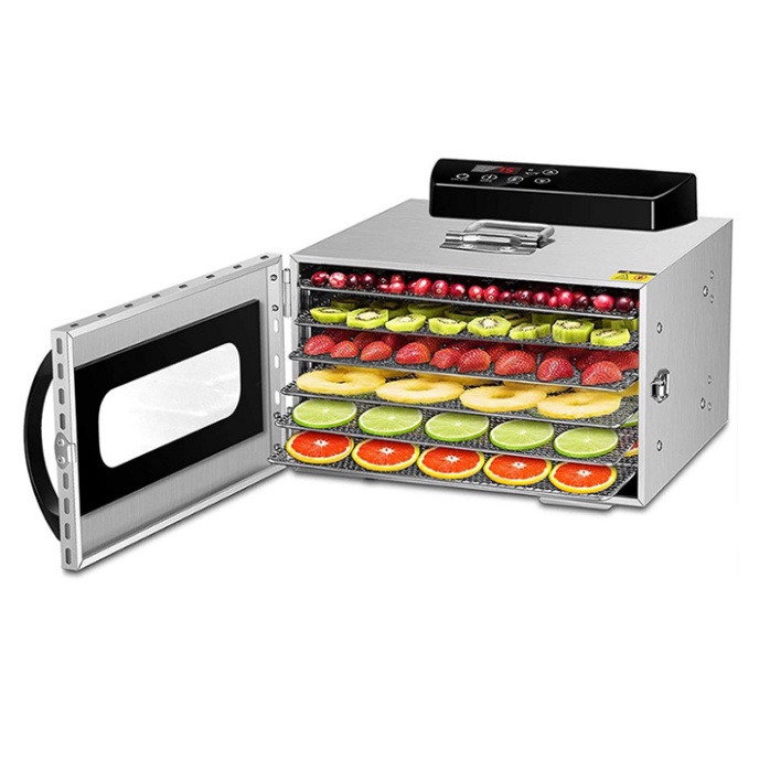 Máy sấy hoa quả, thực phẩm, nông sản 6 tầng sấy inox cao cấp