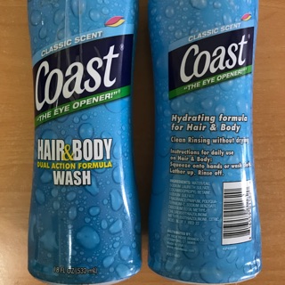 Sữa tắm gội cho Nam Coast Hair & Body Wash Classic Scent của Mỹ 532ml
