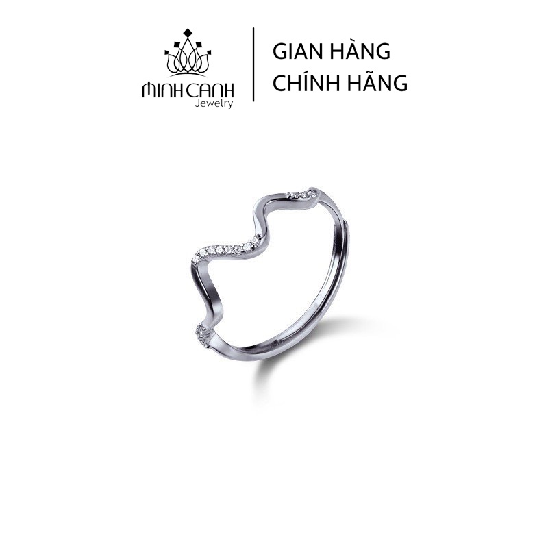 Nhẫn Bạc Lượn Sóng Đá Tấm Minh Canh Jewelry