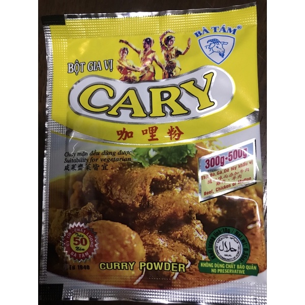 bột cà ri nhãn hiệu Bà Tám gói 10g