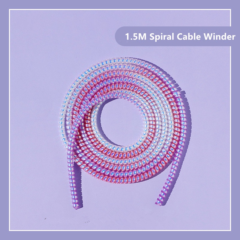 Cuộn Dây Quấn Bảo Vệ Cáp Sạc Và Dây Cáp 1.5M 150cm Tiện Dụng Cho Iphone Samsung Xiaomi