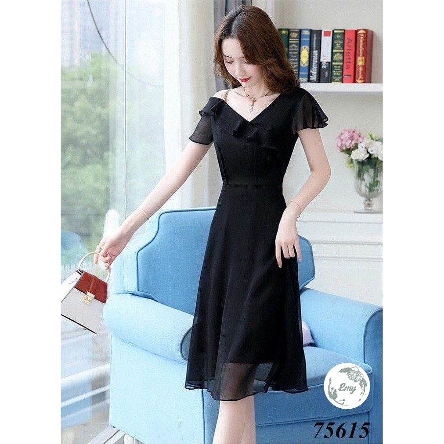 ĐẦM VOAN LỤA DỰ TIỆC NHẸ NHÀNG ĐỦ SIZE S,M,L,XL,XXL - 75615 | BigBuy360 - bigbuy360.vn