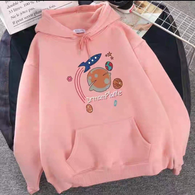 áo hoodie nỉ bông vũ trụ tên lửa, áo hodie trở về hàng tinh