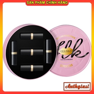 Set 5 son thỏi Feilinka Super Star mini mịn lì nhiều dưỡng