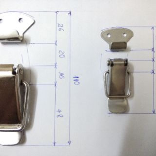 Khoá lẫy , khoá hòm đồ 7cm