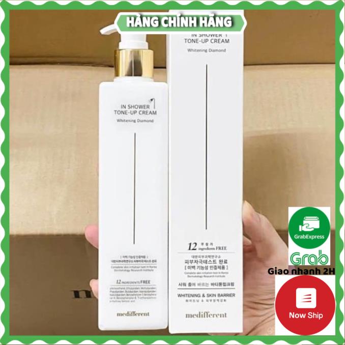 [GIÁ SỈ] Sữa Tắm Truyền Trắng Medifferent In Shower Tone-Up Cream Hàn Quốc - Ủ TRẮNG, Bật Tông, Săn Chắc Da 300ML