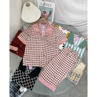 Pijama Tay Ngắn Quần Lửng Lụa Mango, Đồ Mặc Nhà Nữ