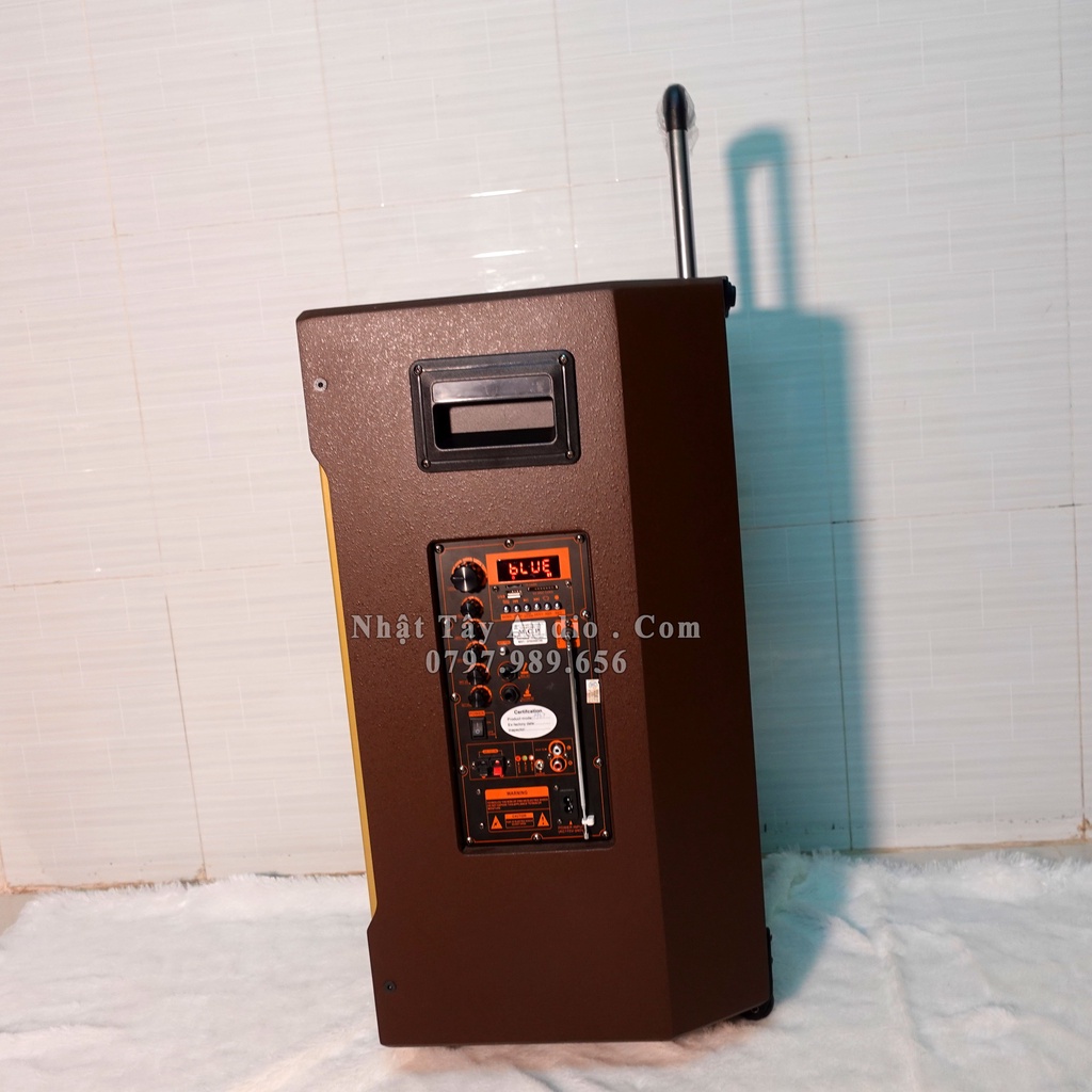 Loa kẹo kéo di động NT 900, Loa karaoke bass 3 tấc công suất lớn trang bị 2 micro cao cấp