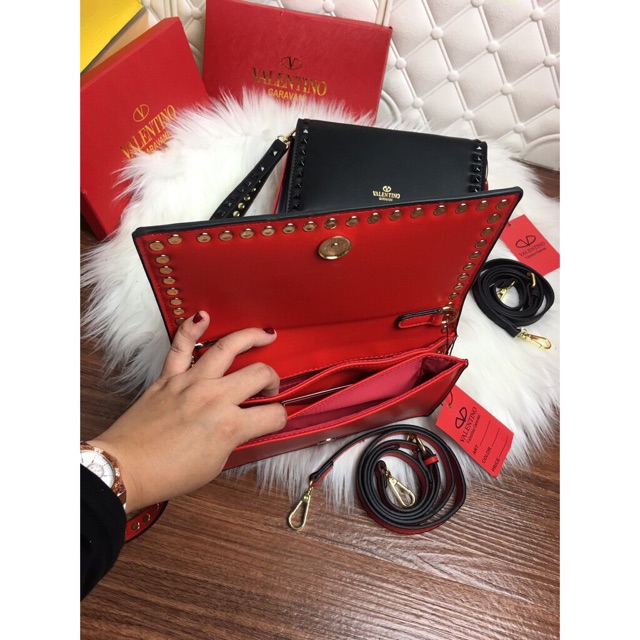 💕 Clutch valentino viền đinh fullbox 💕