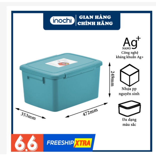 Thùng Đựng Đồ Chơi -Cho Bé Notoro INOCHI 18L Cao Cấp Đựng Đồ Chơi An Toàn, Gọn Gàng Cho Bé THDN18L