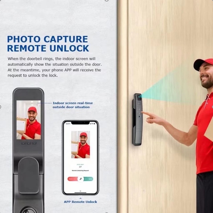 Khoá vân tay nhận diện khuôn mặt cao cấp KG-GF20 App TUYA