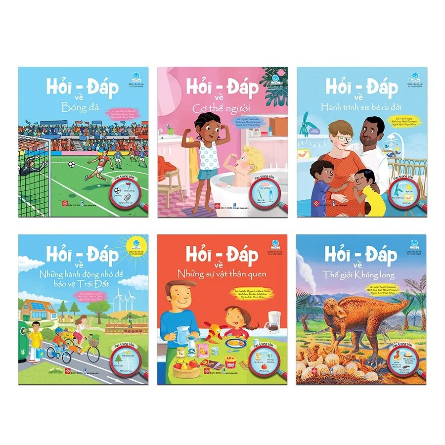 Sách - Combo 6 cuốn hỏi đáp dành cho trẻ em từ 5 tuổi - Tủ sách bách khoa tri thức Đinh Tị