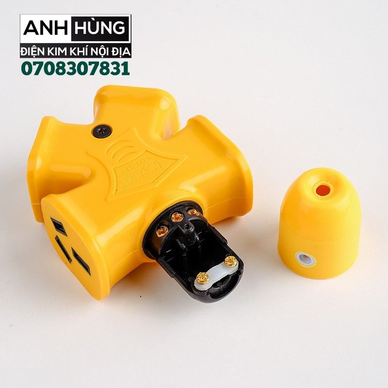 Ổ Cắm Điện Cao Su Đúc Nguyên Khối Có Đèn Báo 16A 4000W - Ổ Cắm Điện Xương Cá Sindarta Chống Vỡ Chống Va Đập
