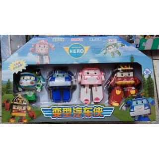 Bộ 4 robot biến hình ô tô robocar policar