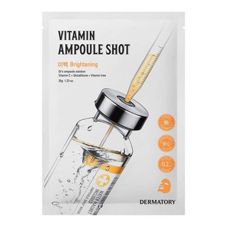 Mặt Nạ Dưỡng Sáng Da DERMATORY Vitamin Ampoule Shot Mask Brightening