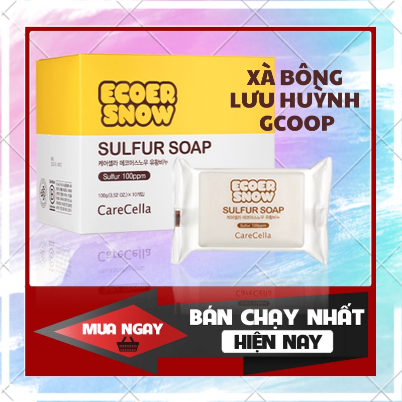Xà bông giảm mụn lưng, thâm nách 100% THIÊN NHIÊN-Xà Bông CareCella Ecoer Snow