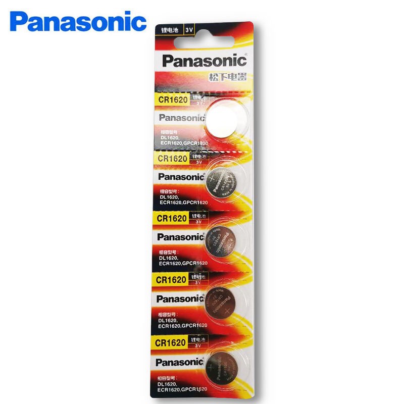 Vỉ 5 viên pin Panasonic CR1620 Lithium 3V