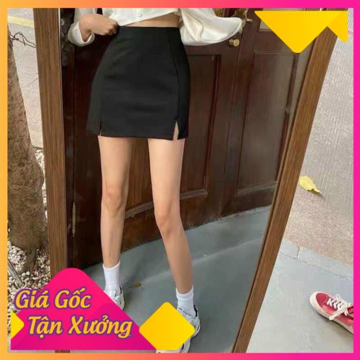 Chân váy đen ❤️ 𝗛𝗮̀𝗻𝗴 𝗹𝗼𝗮̣𝗶 𝟭 ❤️ Chân váy xẻ vạt, cạp cao, dáng ngắn ôm, trẻ trung, năng động, hot trend 2021 | BigBuy360 - bigbuy360.vn