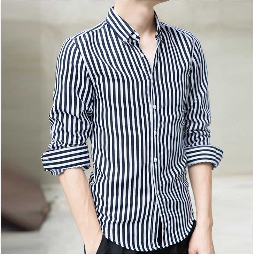 [NHIỀU MÀU] Áo Sơ Mi Nam Kẻ Sọc Công Sở - Phong Cách Lịch Lãm 45-78kg | BigBuy360 - bigbuy360.vn