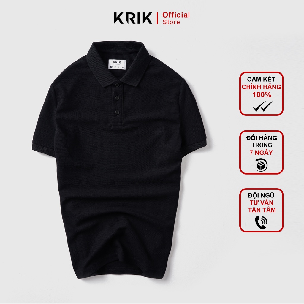 Áo Polo Nam KRIK Chất Vải Thun Cá Sấu Mềm Mịn, Thoáng Mát 4028