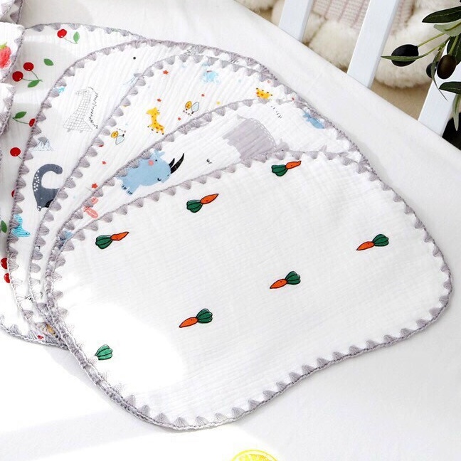 Gối xô sơ sinh, Gối xô sợi tre 10 lớp Muslin cho bé sơ sinh mềm mại, thấm hút mồ hôi tốt KT 20x40cm