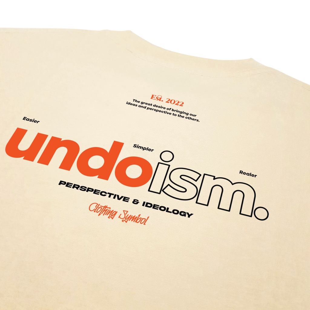 Áo Thun Unisex Undo Symbol 2.0 Màu Cream 100% Standard Cotton - Local Brand Chính Hãng