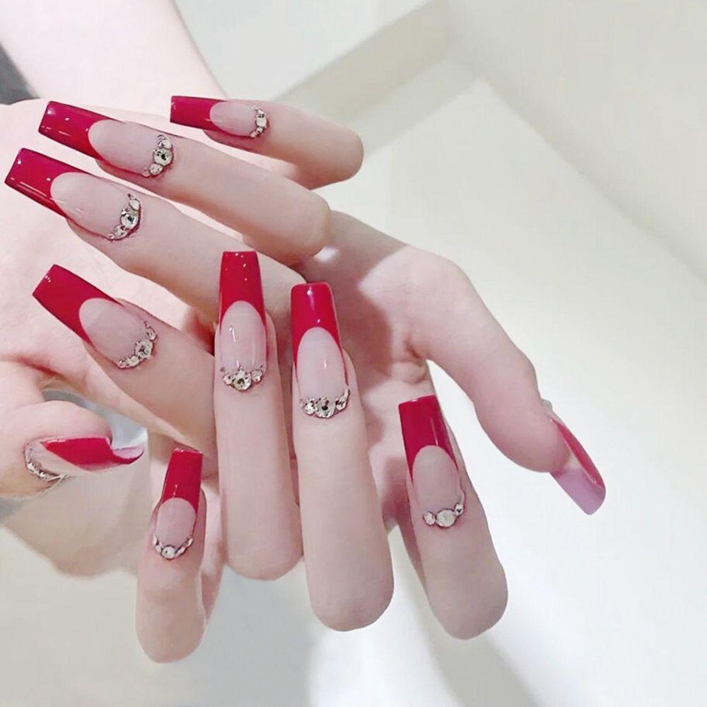 DIACHAVN Hộp 24 Móng Tay Giả Che Phủ Toàn Diện Chất Lượng Cao