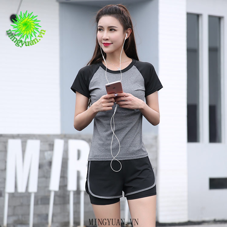 Set Đồ Tập Gồm Bra + Áo Mỏng Ngoài + Quần Cho Nữ