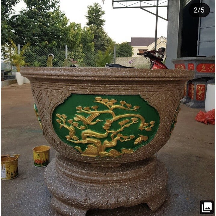 Khuôn đúc chậu cảnh tròn 90 và chân đôn