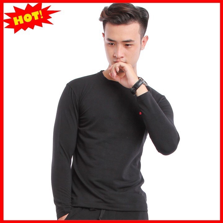 Áo Thun Tay Dài Nam Vải Mịn Nhiều Màu THỜI TRANG 24H