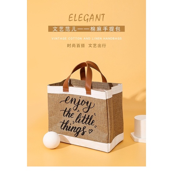 [310] Túi cói đi biển mùa hè Enjoy The Little Things hothit 2022