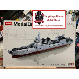 Sluban 0700 Army Modern War Bộ đồ chơi lắp ráp mô hình tàu chiến tỷ lệ 1:450 - 578 chi tiết