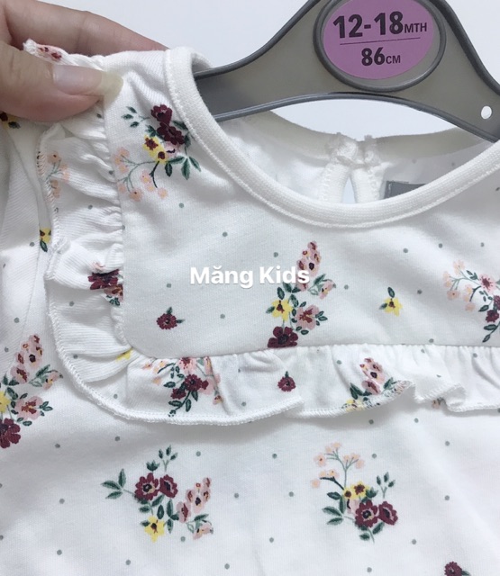 Sét Váy Yếm Hoa Nhí Jean Xanh Primark