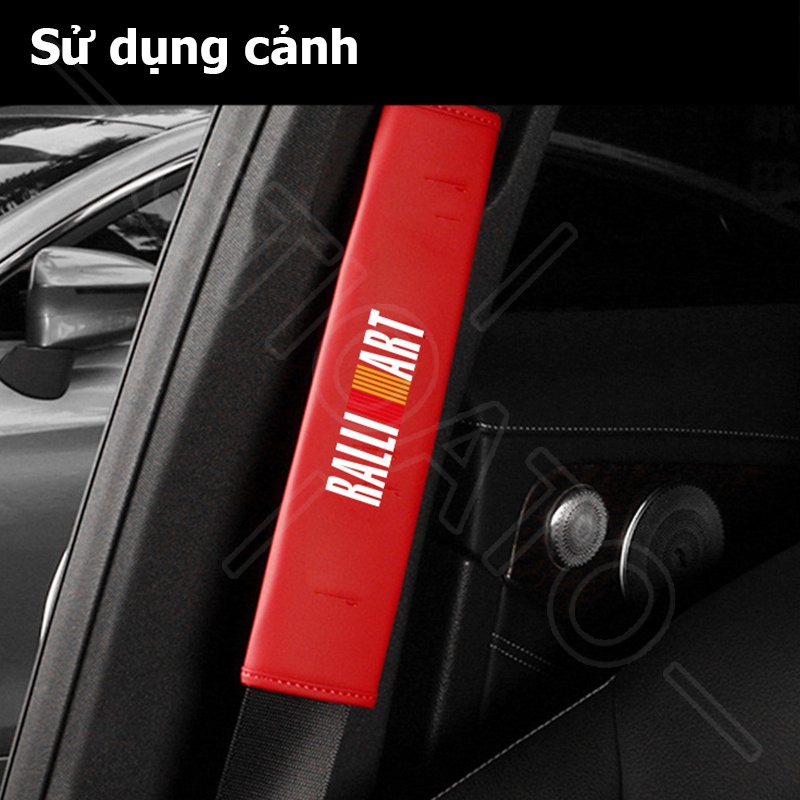 GTIOATO RALLIART Da DâY Đai An ToàN Ô Tô CàI DâY An ToàN Ô Tô BọC DâY An ToàN Xe HơI Phụ KiệN Ô Tô Trang Trí Oto Phụ KiệN BêN Trong Ô Tô Cho Mitsubishi Xpander Attrage Outlander Mirage Triton Pajero Xpander Cross