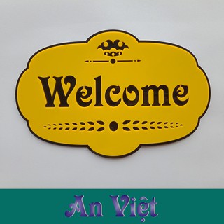 Bảng dán cửa Welcome mica cao cấp