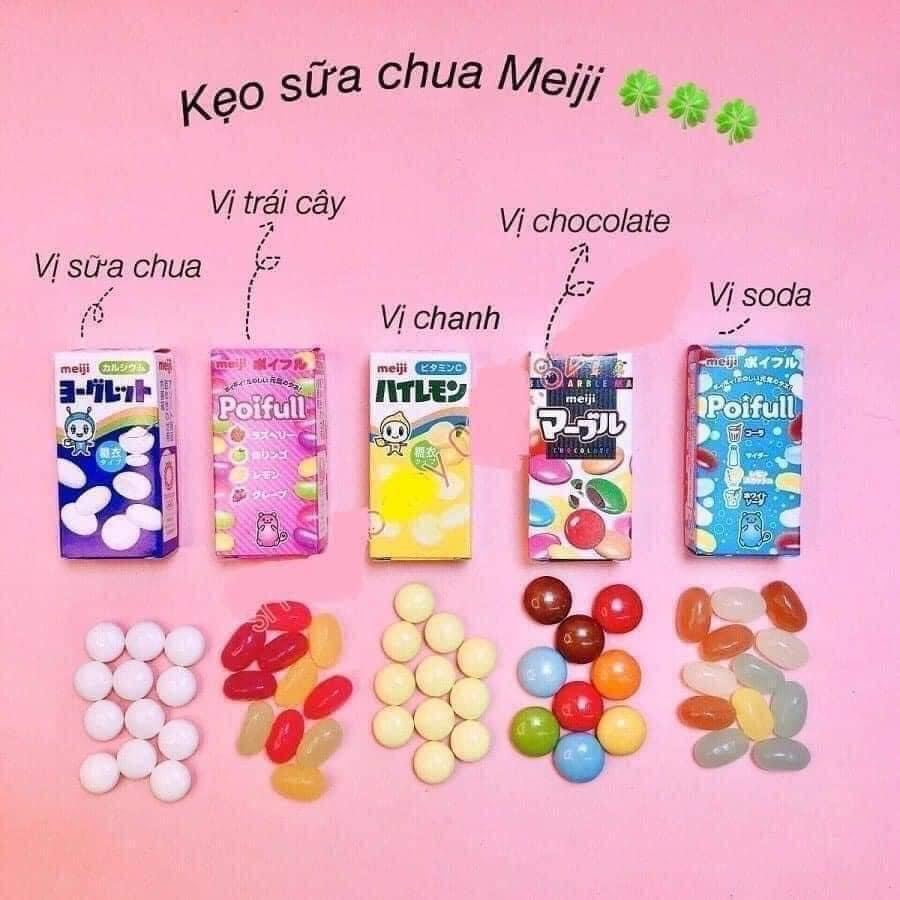 Kẹo Sữa chua khô meiji Nhật bản vỉ 5 hộp